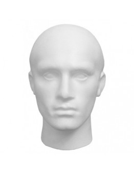 Display Head Male (High Density Polystyrene) - White