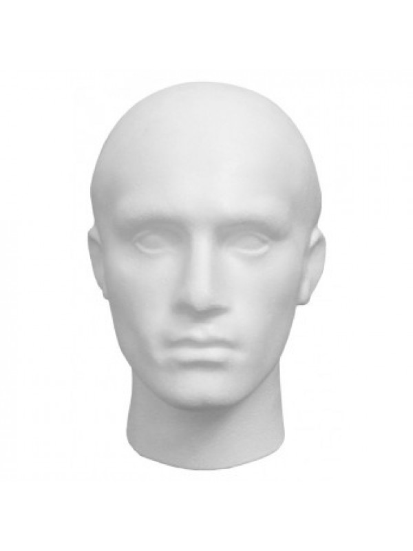 Display Head Male (High Density Polystyrene) - White