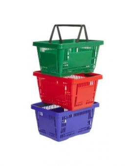 PLASTIC SHOPPING BASKETS - 21 LITRE