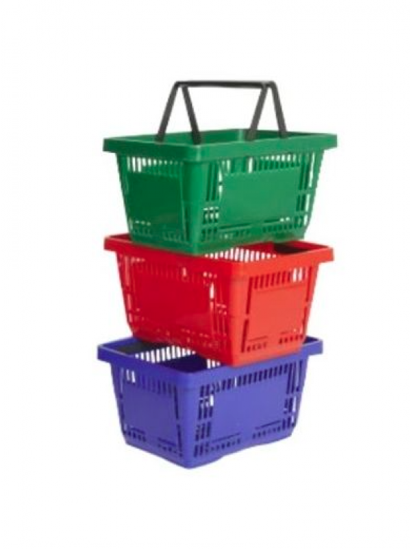 PLASTIC SHOPPING BASKETS - 21 LITRE