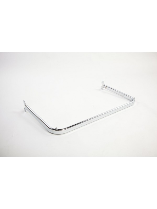 Garment Rail (D Rail) - Chrome 