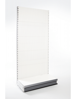 Extra Shallow Wall Shelving with Pegboard Backpanels (300mm)