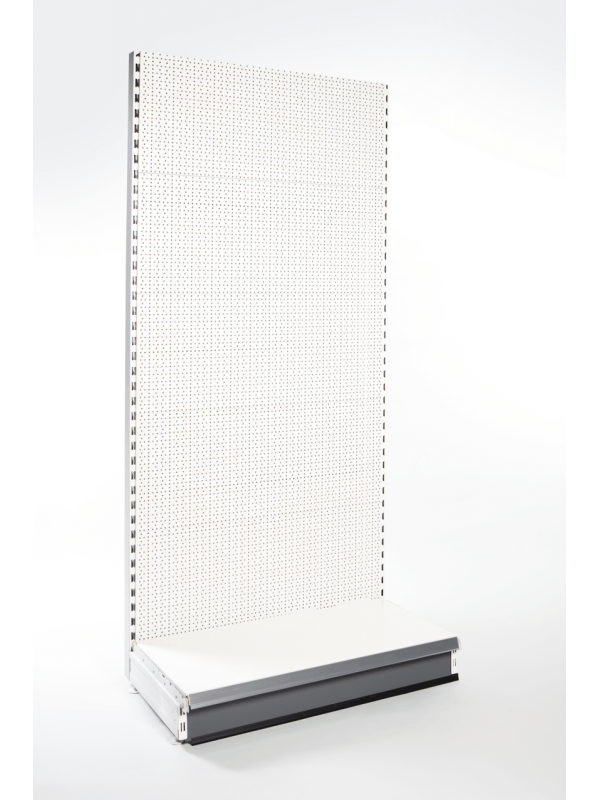 Shallow Wall Shelving with Pegboard Backpanels (370mm)