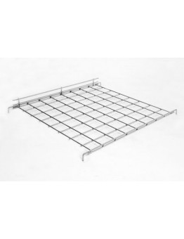 Gridwall Internal Shelf with Lip - Chrome