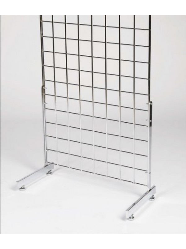 Gridwall Standard L-Legs (Pair) - Chrome