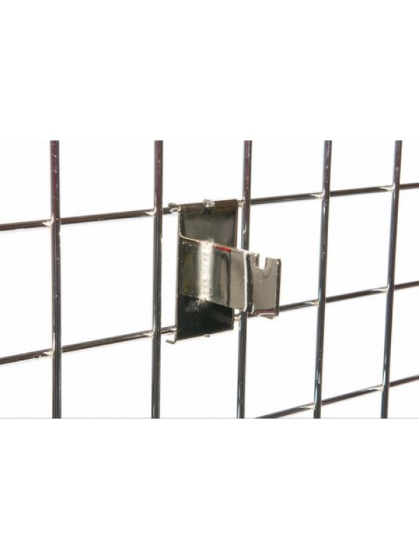 Gridwall One Notch Bracket - Chrome