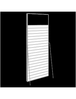 PVC Slatwall Freestanding Double Sided Unit - White