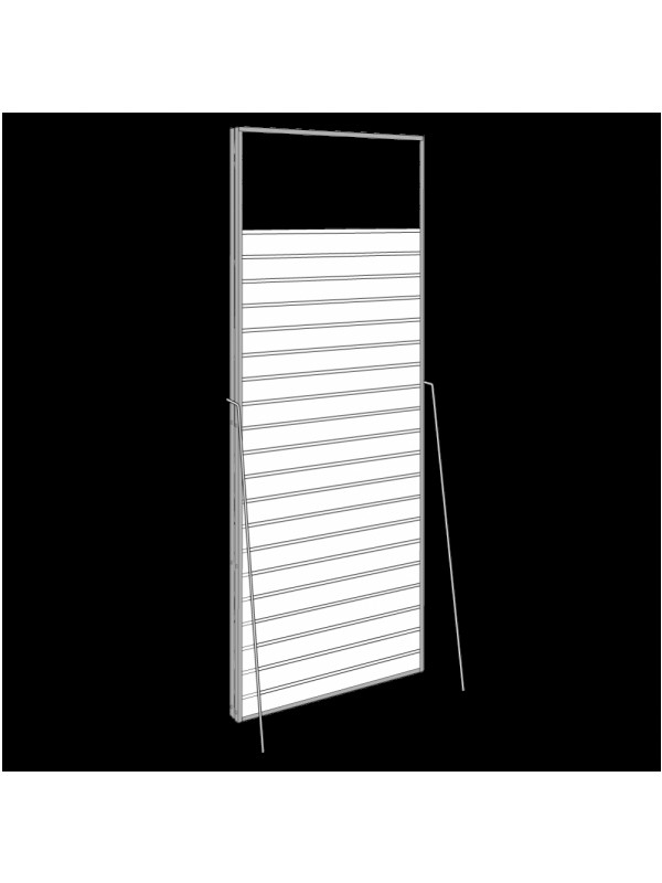 PVC Slatwall Freestanding Double Sided Unit - White