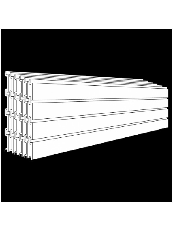 PVC Slatwall Panel (Pack of 6) - White