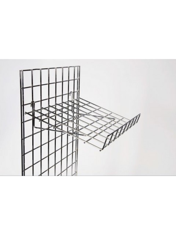 Gridwall Slanting Shelf - Chrome